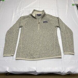 Patagonia Women's Beige Better Sweater 1/4-Zip Fleece Pullover! Size small!